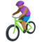 Person Biking - Medium emoji on Messenger